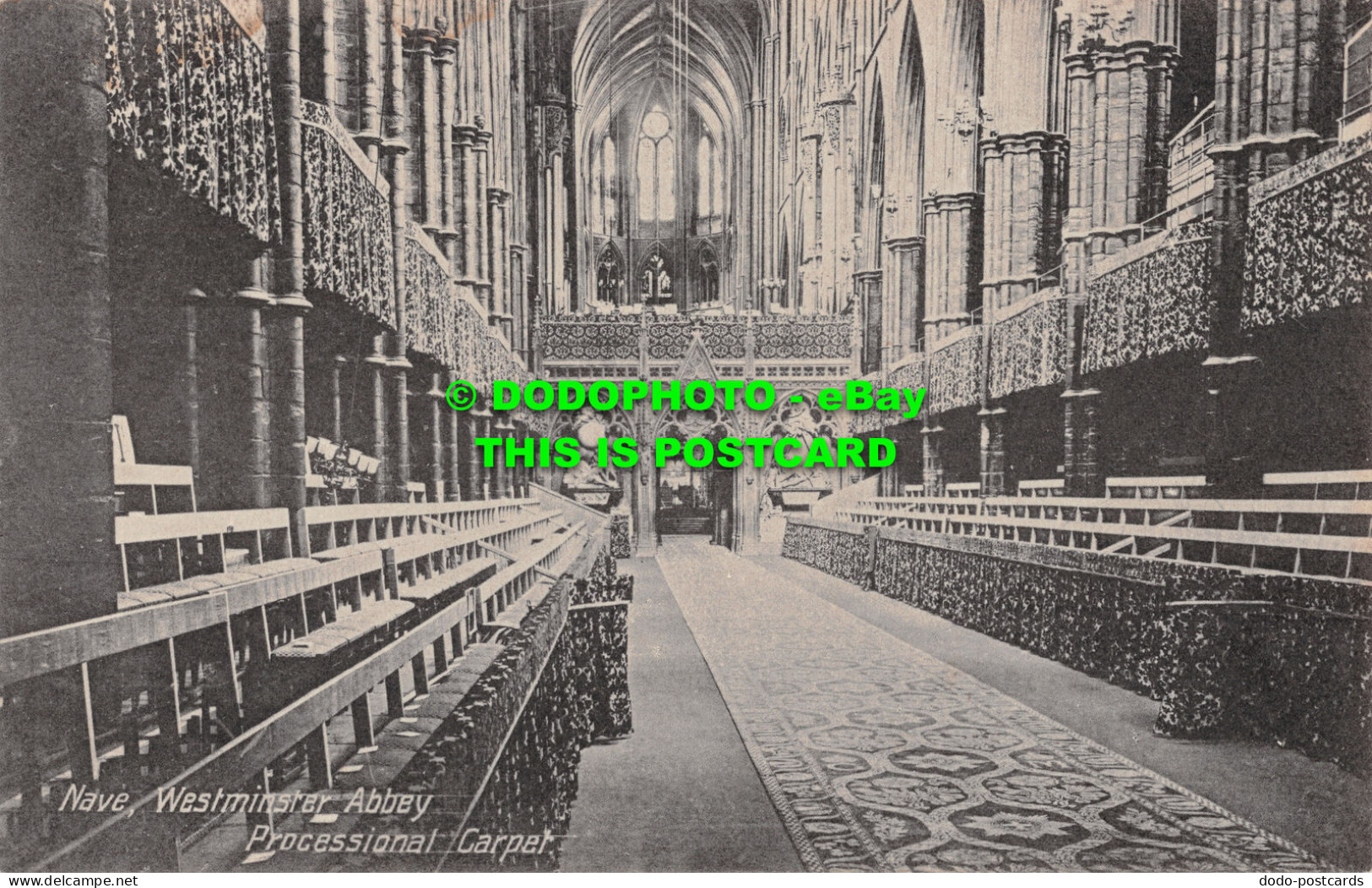 R506778 Nave Westminster Abbey. Processional Carpet. Valentine - World