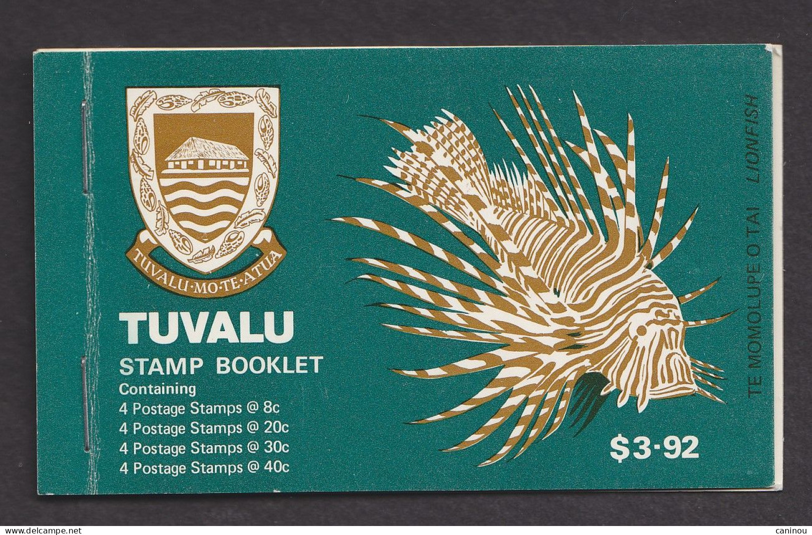 TUVALU CARNET  Y & T 98 101 103 105 POISSONS 1979 NEUF - Tuvalu