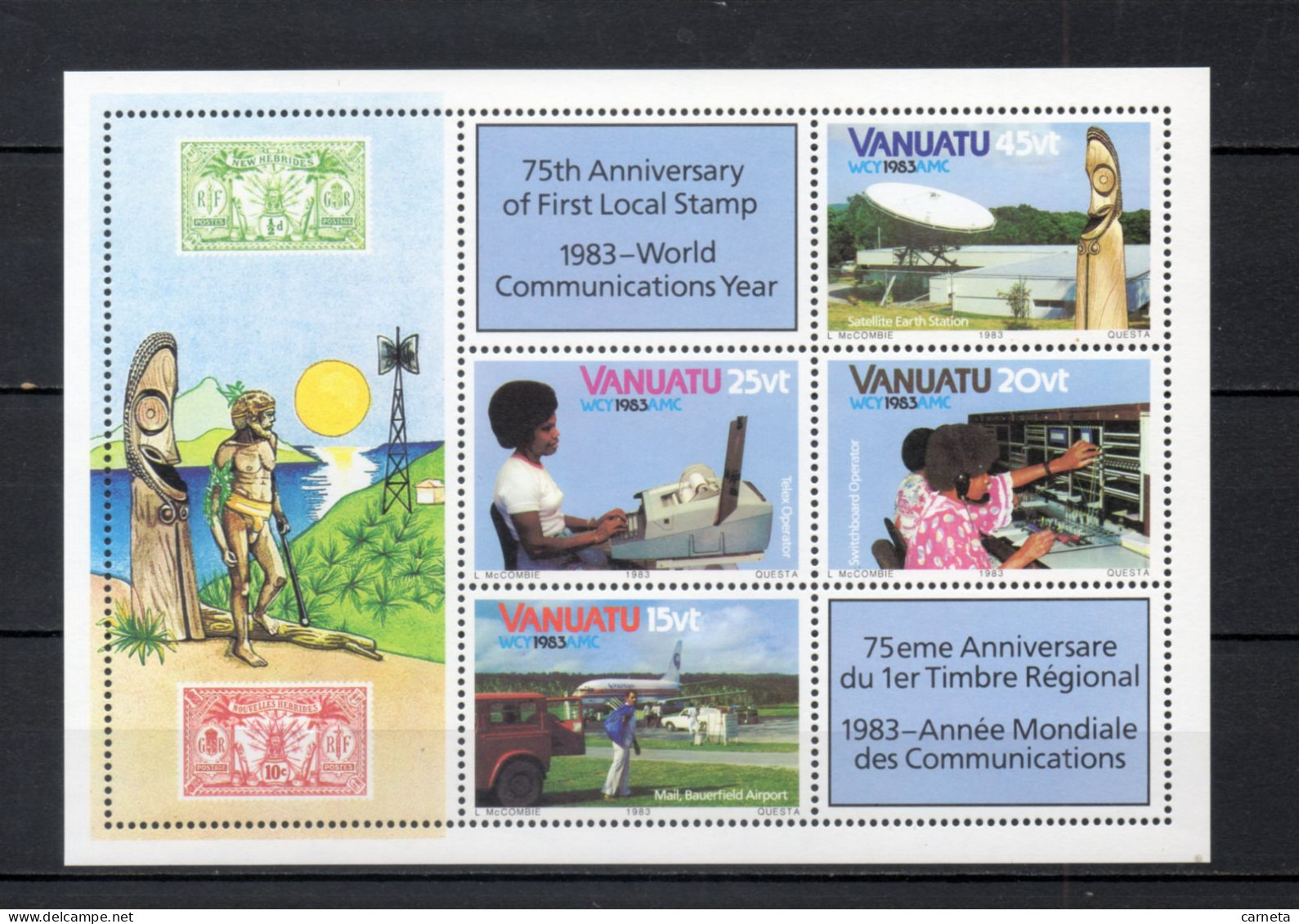 VANUATU  BLOC  N° 71    NEUF SANS CHARNIERE  COTE  5.00€    COMMUNICATIONS - Vanuatu (1980-...)