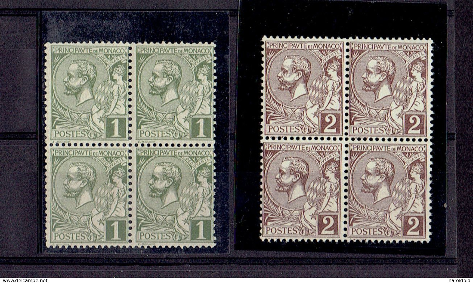 MONACO - N°11/12 - BLOCS DE 4 - ** TTB - Unused Stamps