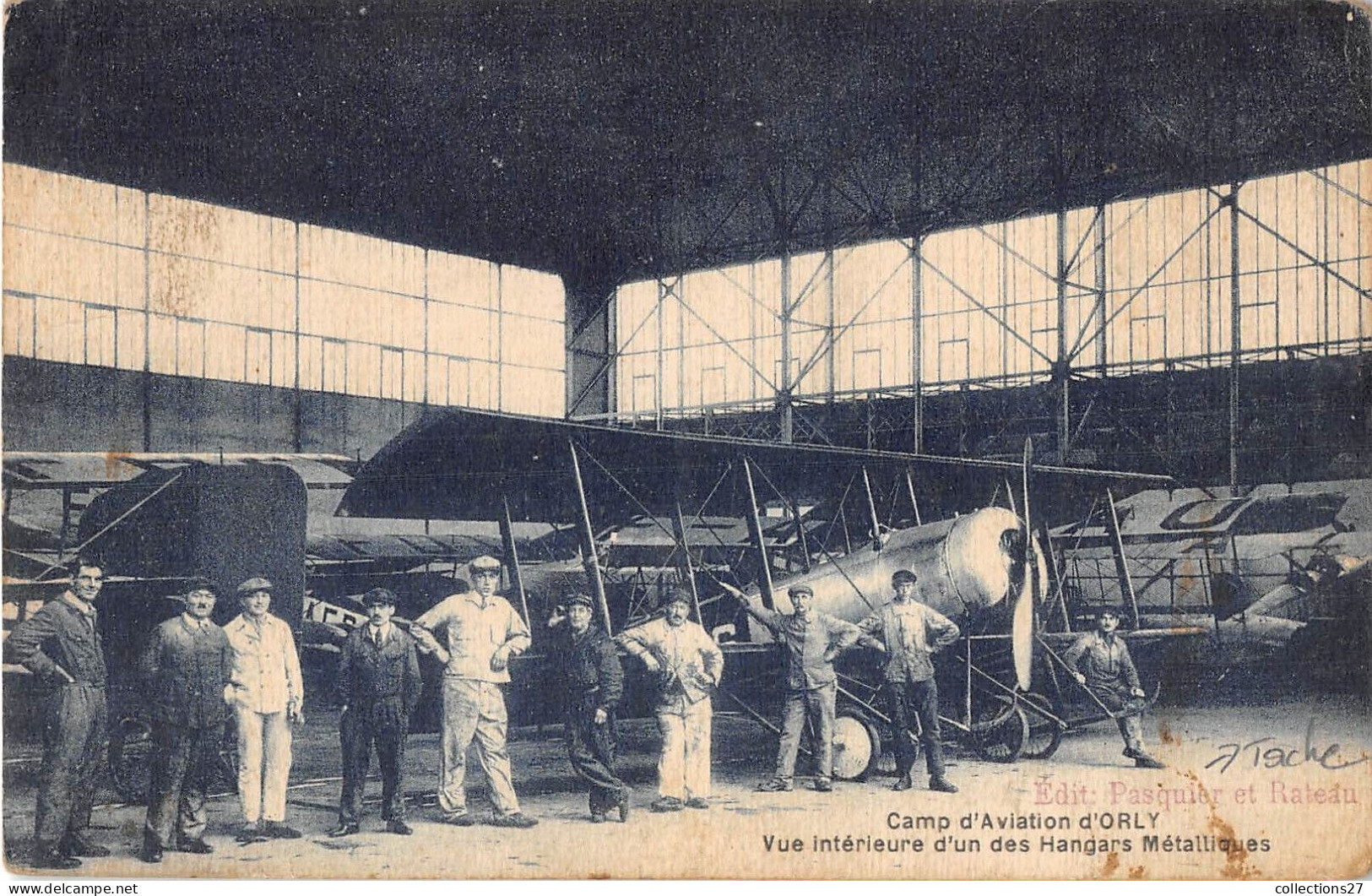 94-ORLY- CAMP D'AVIATION D'ORLY- VUE INTERIEURE D'UN DES HAGARS METALLIQUES - Orly