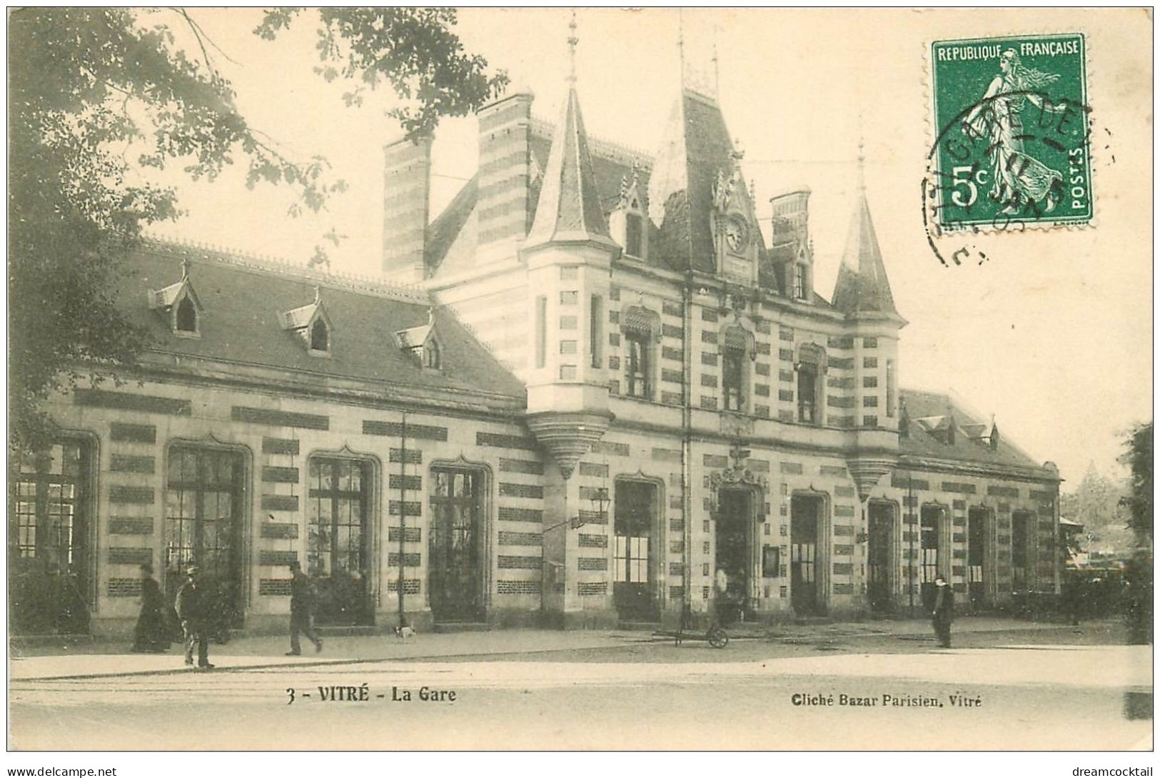 35 VITRE. La Gare Avec Attelage De Livraisons 1905 - Vitre