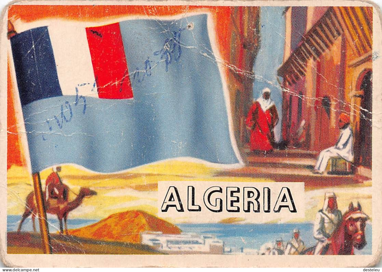 Flags Of The World Chromo - Algeria - 6.5 X 9.5 Cm - Sonstige & Ohne Zuordnung