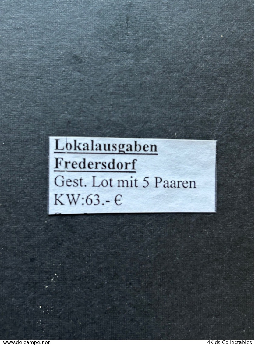 GERMANY Lokalausgaben Fredersdorf 5 Pair Used - Usati