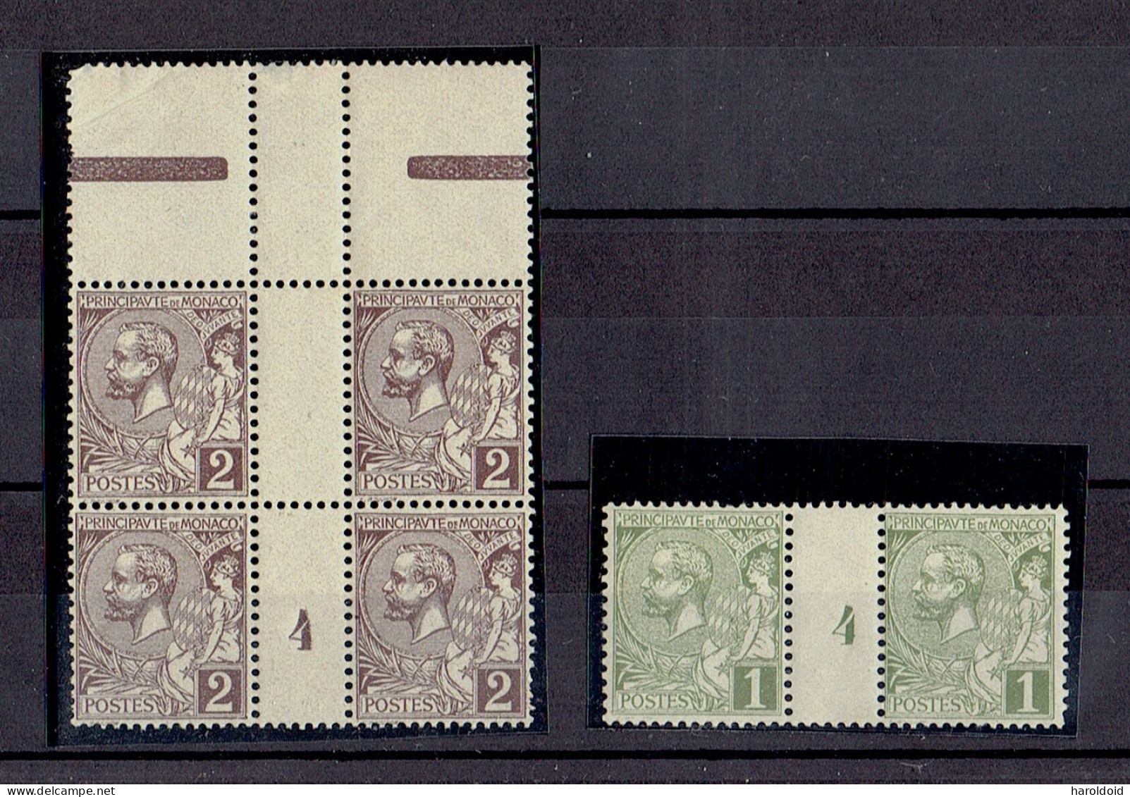 MONACO - MILLESIME 4 - N°11/12 ** TTB - Unused Stamps