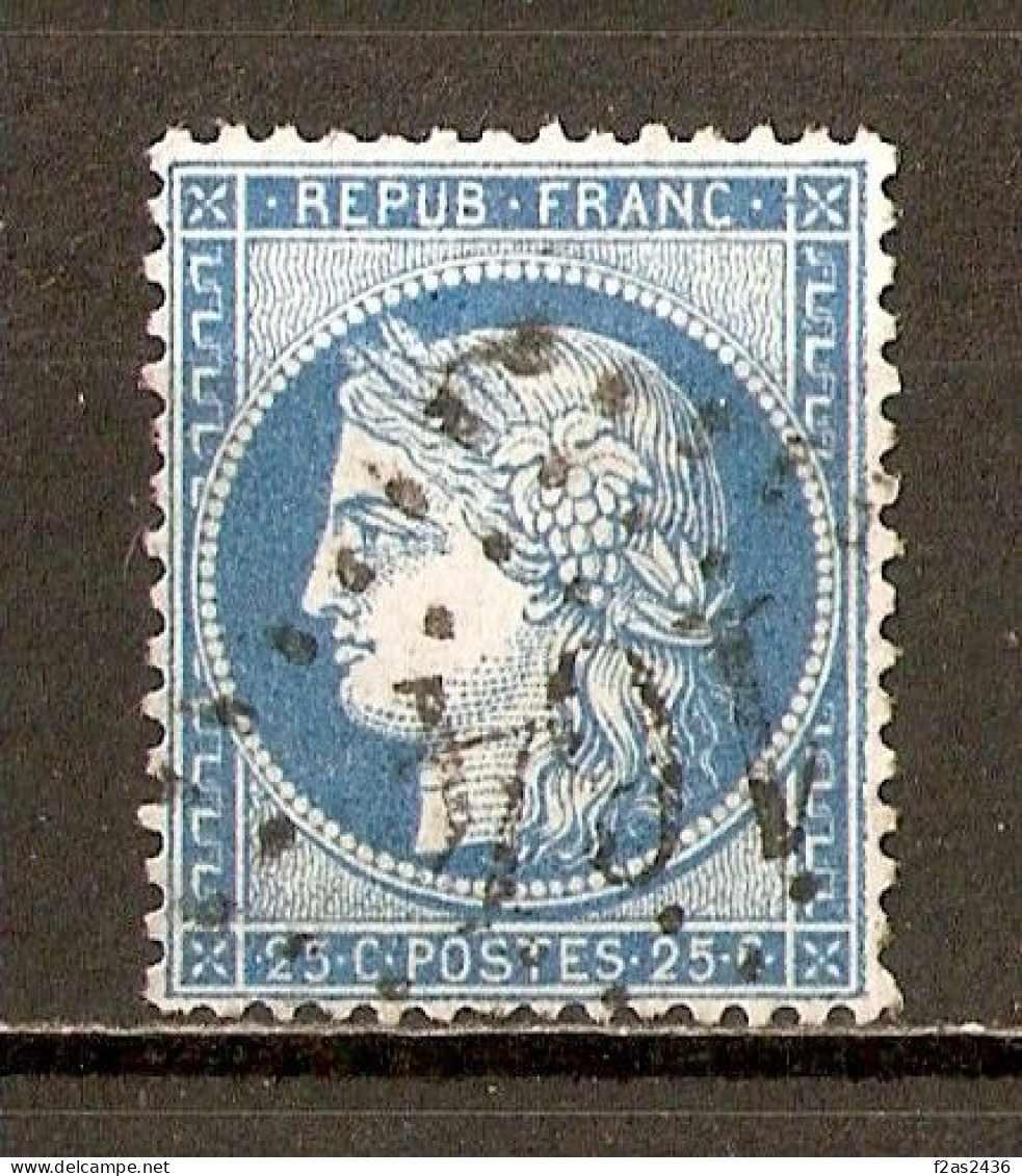 1873 - Cérès 25c.bleu (type II) GC164 Arles-sur-Rhône (12) - YT 60B (cote 50€) - 1871-1875 Cérès