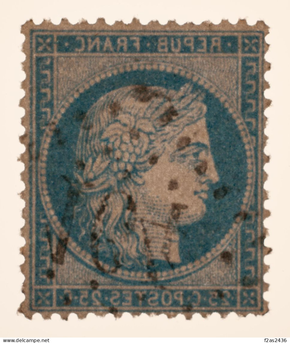 1873 - Cérès 25c.bleu (type II) GC164 Arles-sur-Rhône (12) - YT 60B (cote 50€) - 1871-1875 Ceres