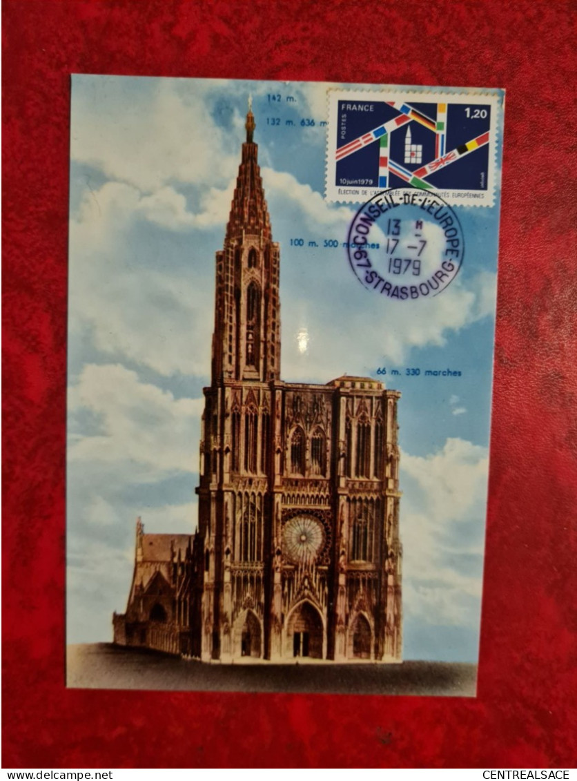 CARTE Maximum 1979 STRASBOURG CONSEIL DE L'EUROPE - 1970-1979