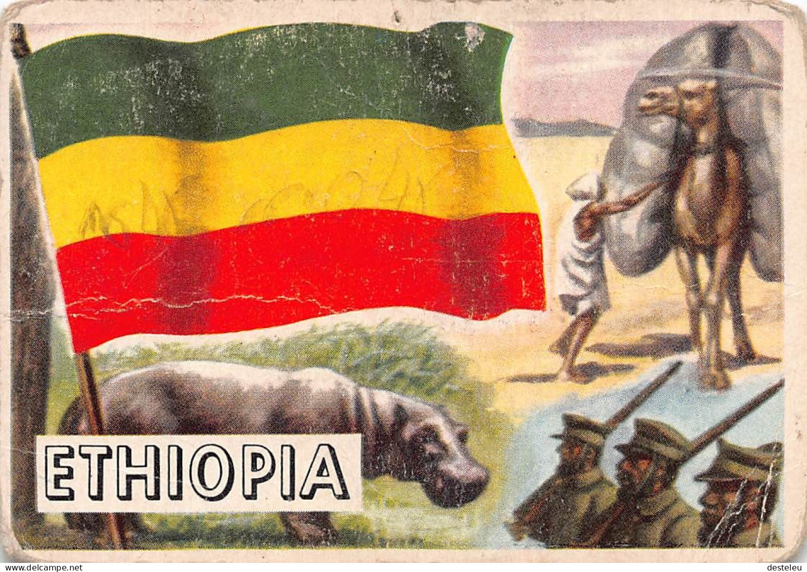 Flags Of The World Chromo - Ethiopia  - 6.5 X 9.5 Cm - Sonstige & Ohne Zuordnung