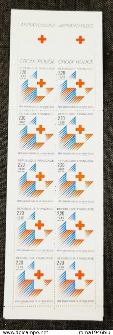 FRANCIA 1988 CARNET 125° ANNIVERSARIO CROIX -ROUGE ** MNH - Rotes Kreuz