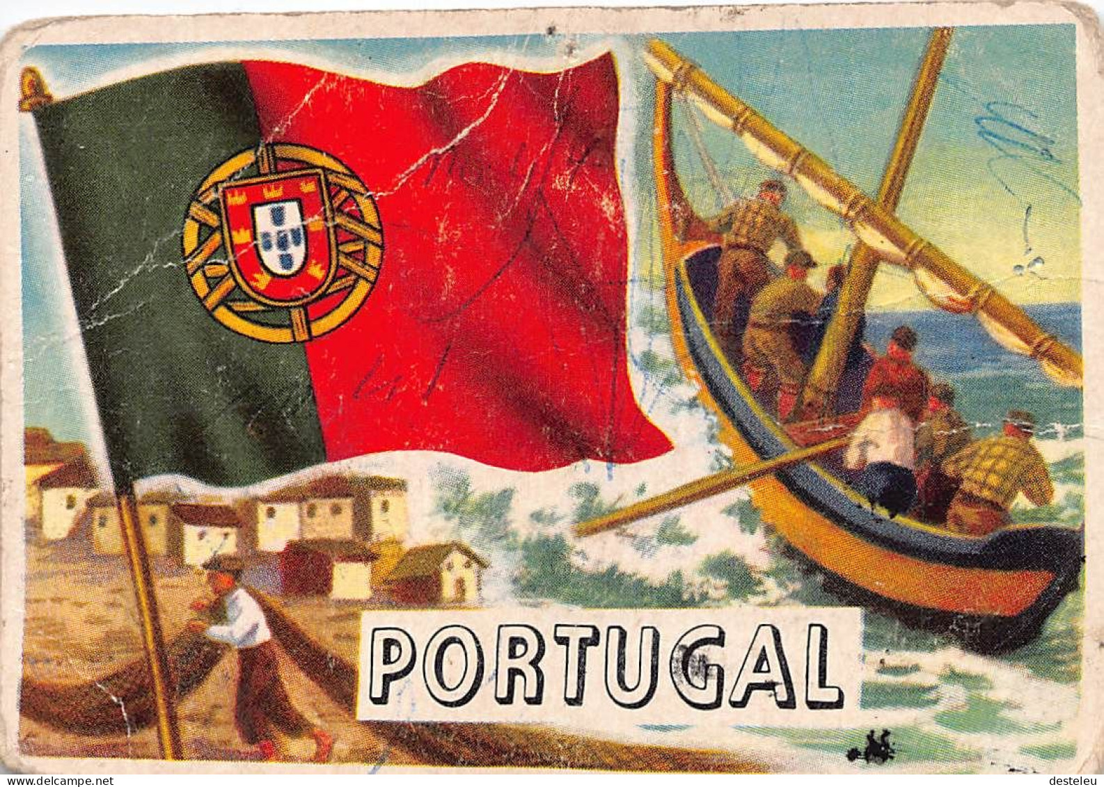 Flags Of The World Chromo - Portugal - 6.5 X 9.5 Cm - Sonstige & Ohne Zuordnung