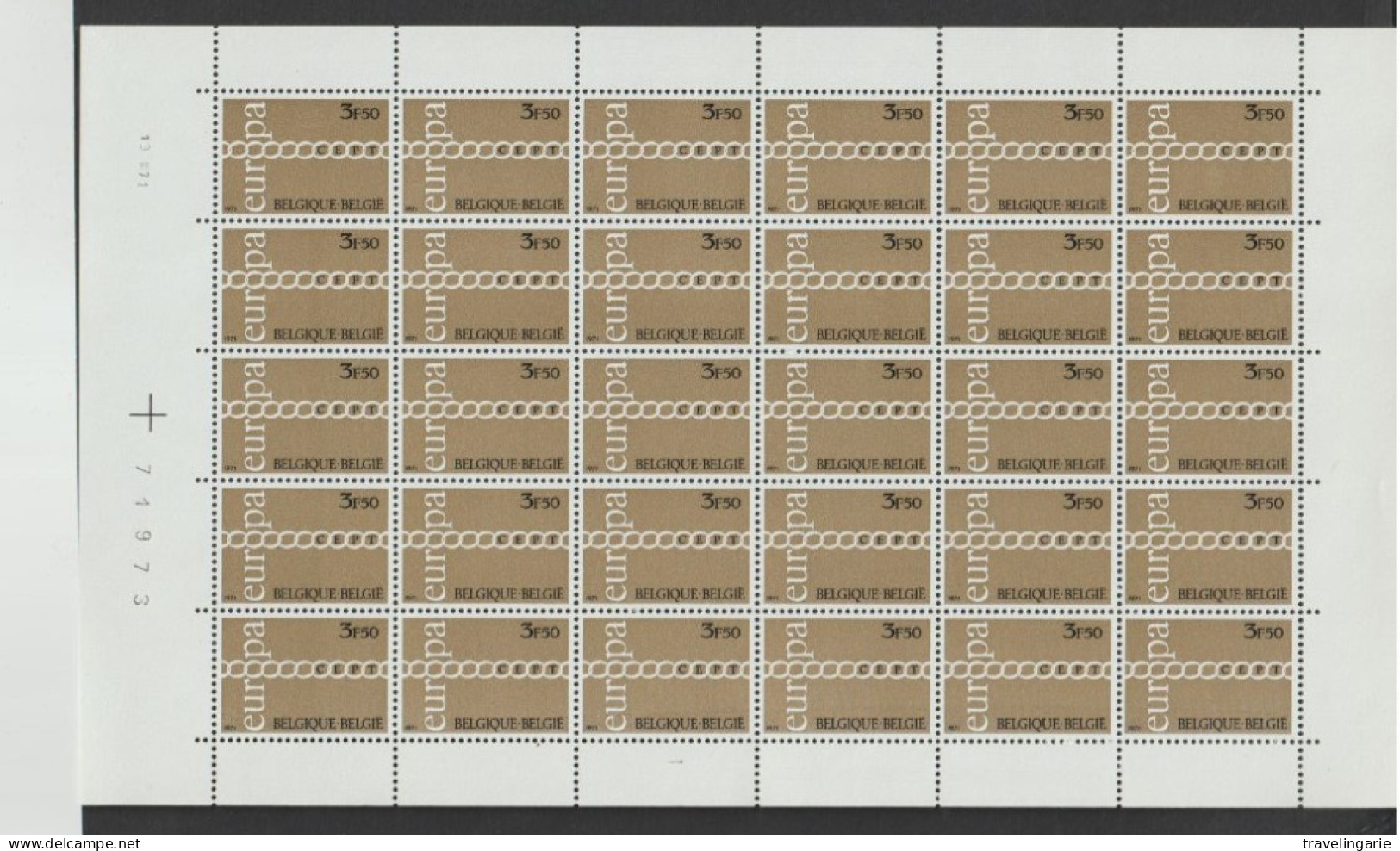 Belgium 1971 Europa-Cept Full Sheets Plate 1 And 2 MNH ** - 1971