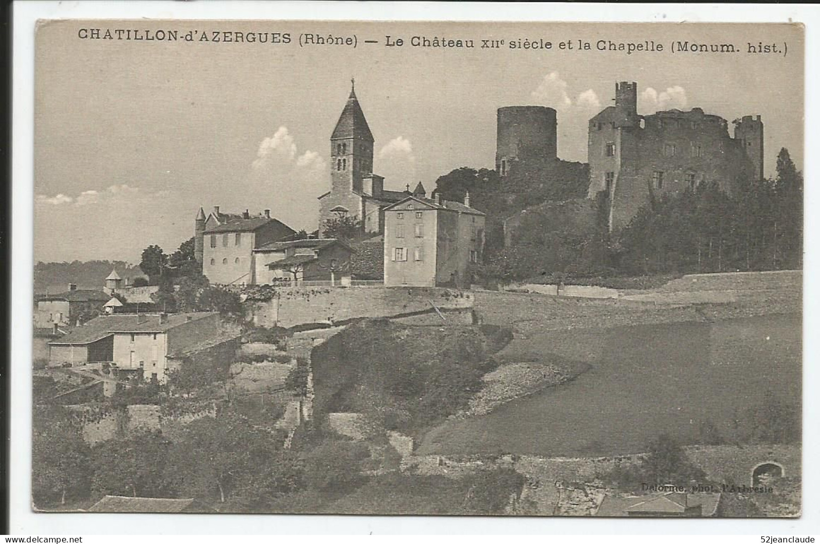 Châtillon D'Azregues Le Château Et La Chapelle   1920    N° - Other & Unclassified