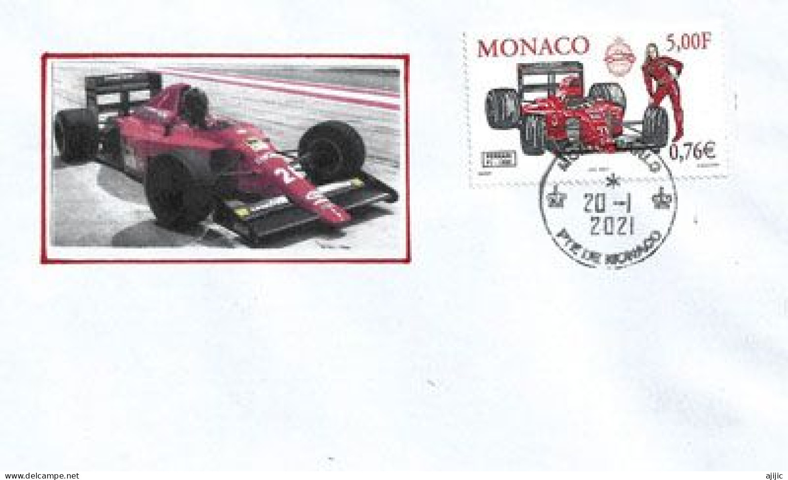 FERRARI F1 - 1989,  Sur Lettre De Monaco - Automobili