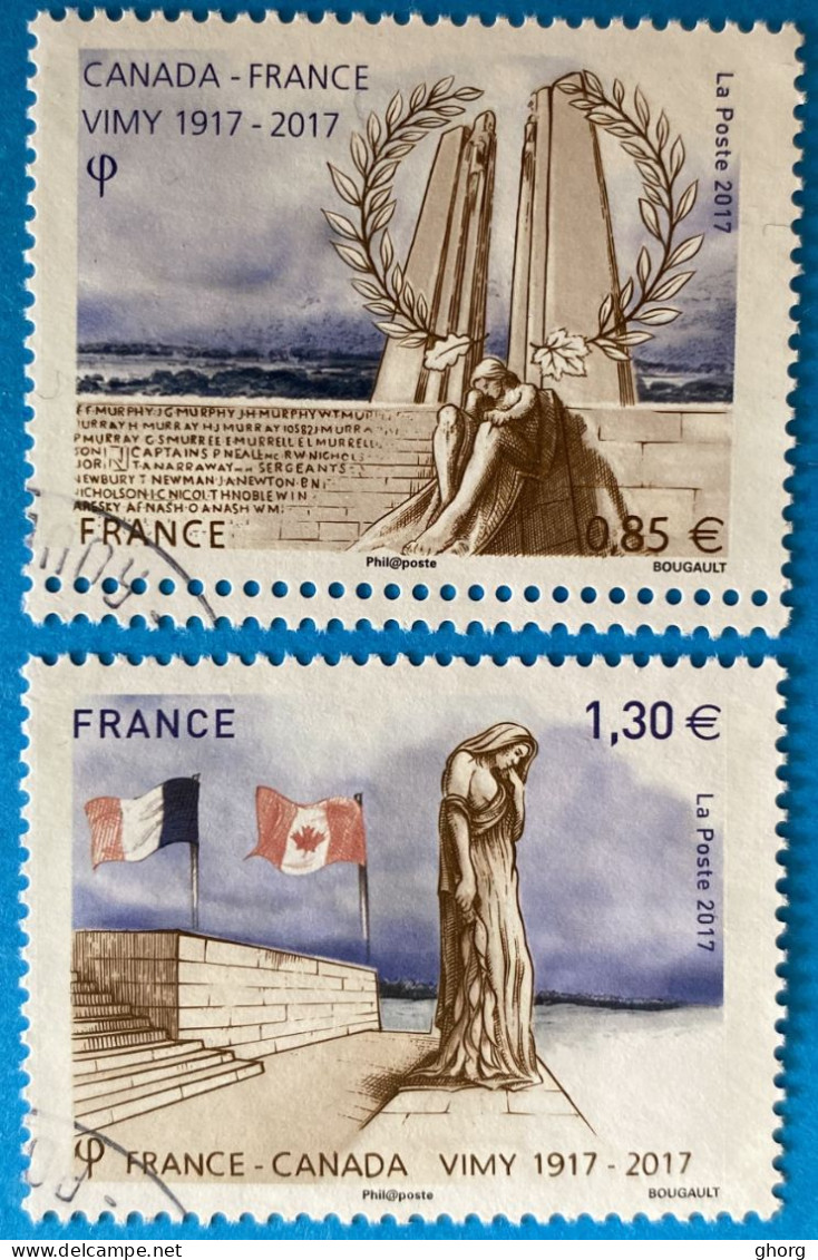 France 2017  : Commémoration De La Bataille De Vimy N° 5136 à 5137 - 2010-.. Matasellados