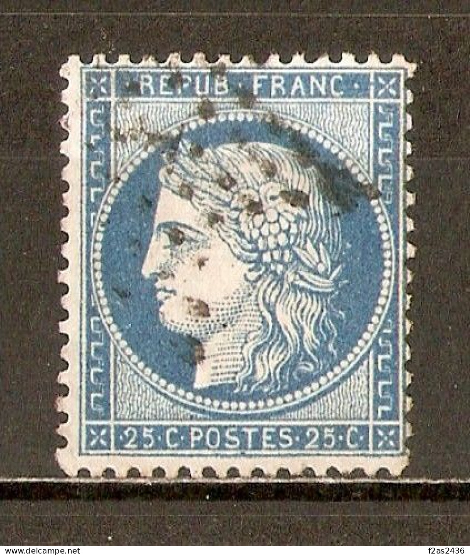 1873 - Cérès 25c.bleu (type II) GC - YT 60B (cote 50€) - 1871-1875 Ceres