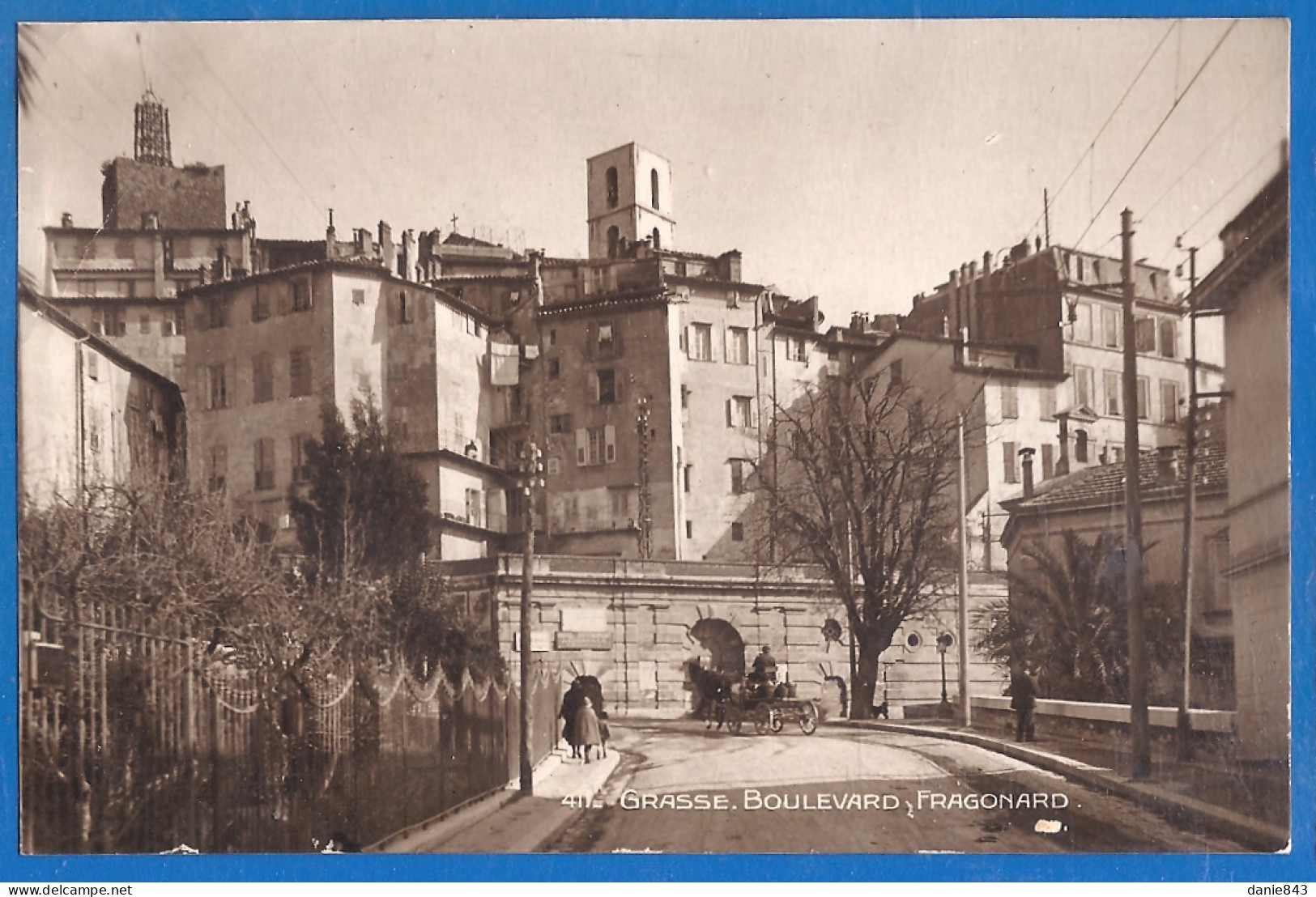 CPA Type Carte Photo  - ALPES MARITIMES - GRASSE - BOULEVARD FRAGONARD - Petite Animation - Grasse