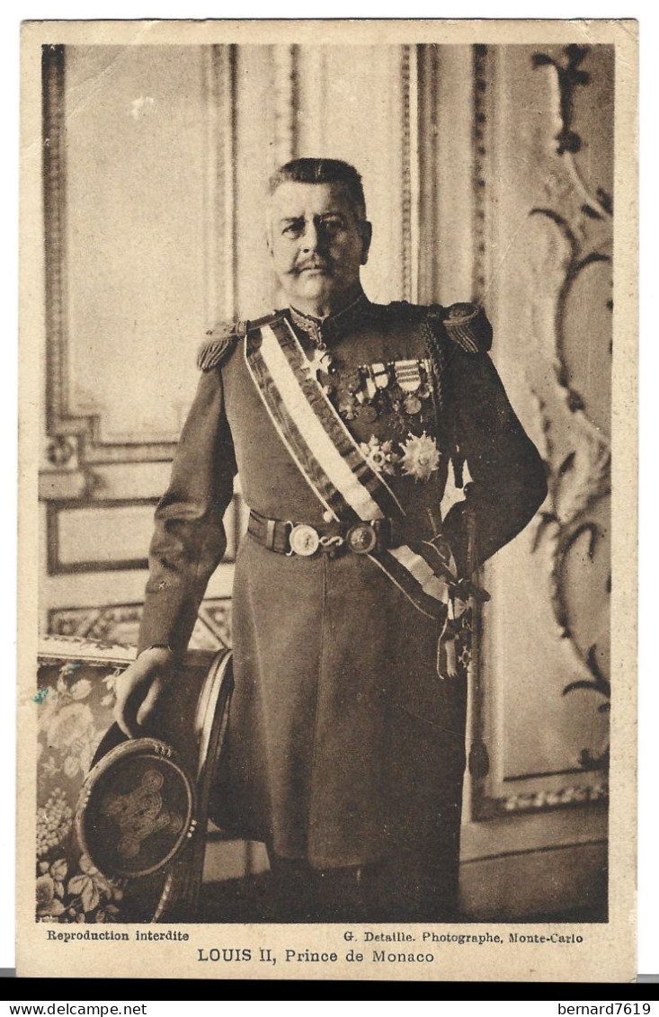 Monaco  - Louis  II Prince De Monaco - Prinselijk Paleis