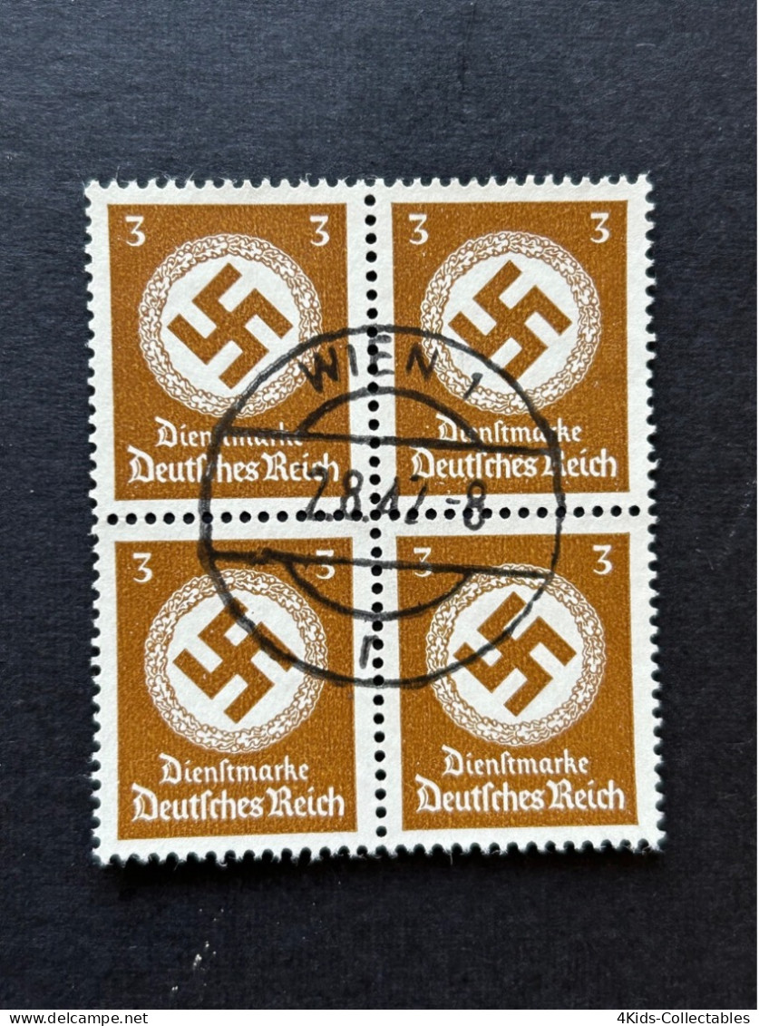 GERMANY Deutsche Reich OSTMARK "Wien" Block Of 4 - Gebraucht