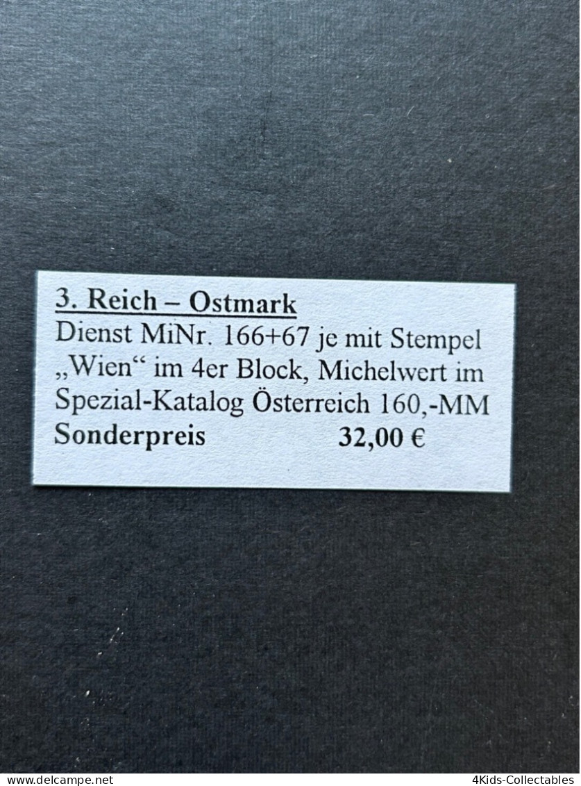 GERMANY Deutsche Reich OSTMARK "Wien" Block Of 4 - Usati