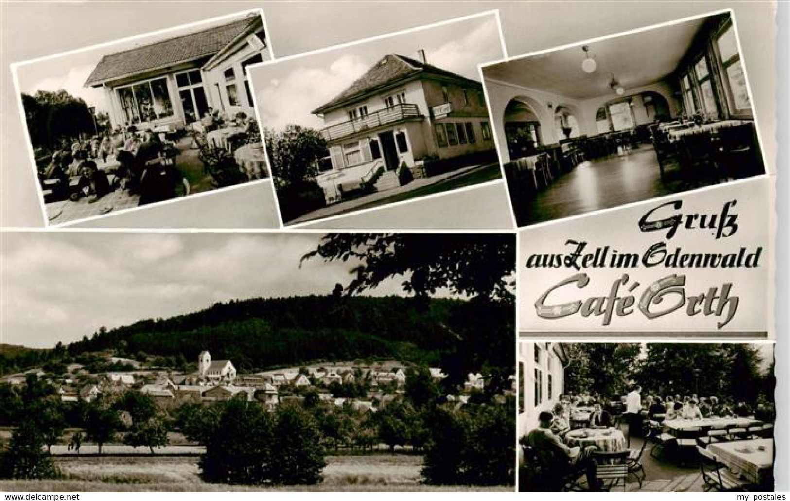 73885676 Zell Odenwald Conditorei Cafe Orth Terrasse Gastraum Panorama Zell Oden - Bad Koenig