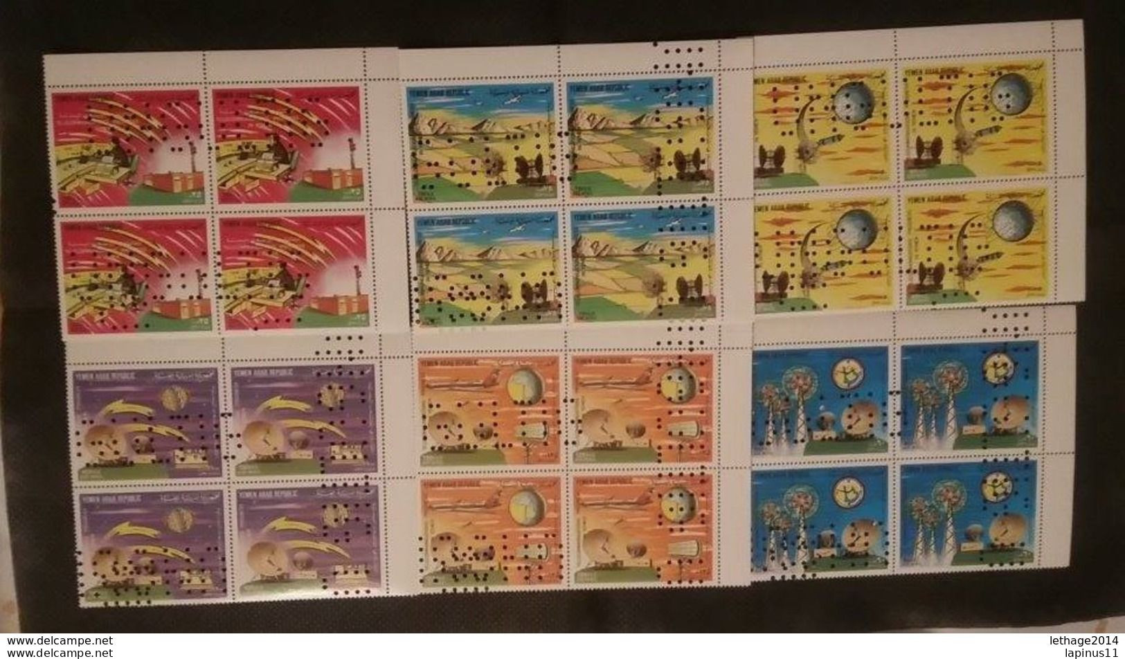 YEMEN 1982 "SPECIMAN " TELECOMMUNICATIONS X 4 SERY COMPLETE MNH - Jemen