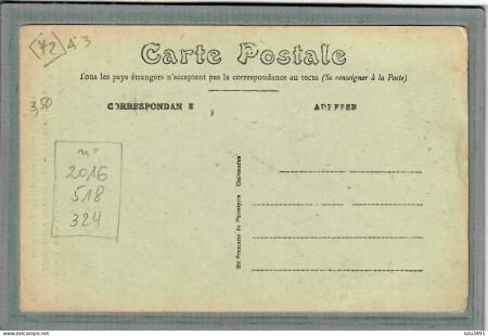 CPA  (72) ECOMMOY - Thème: ARBRE - Le Chêne Boppe Dans Le Forêt De Bercey - 1920 - Ecommoy