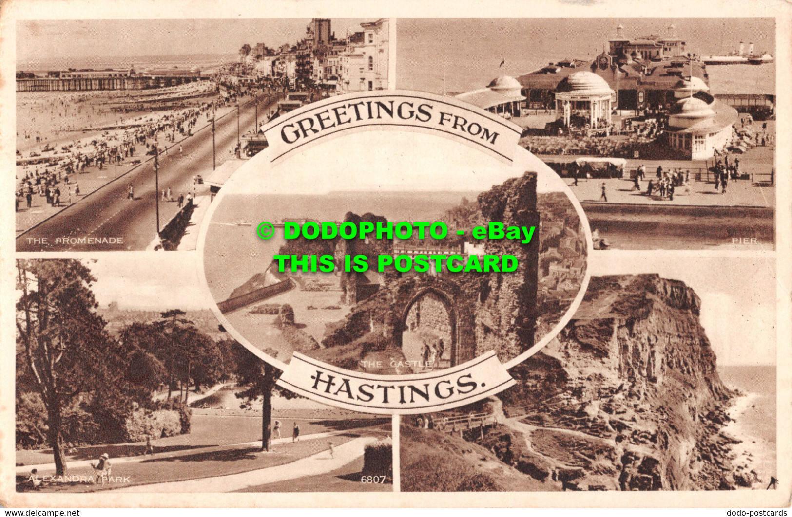 R506853 Greetings From Hastings. 6807. Norman. S. And E. 1956. Multi View - Welt