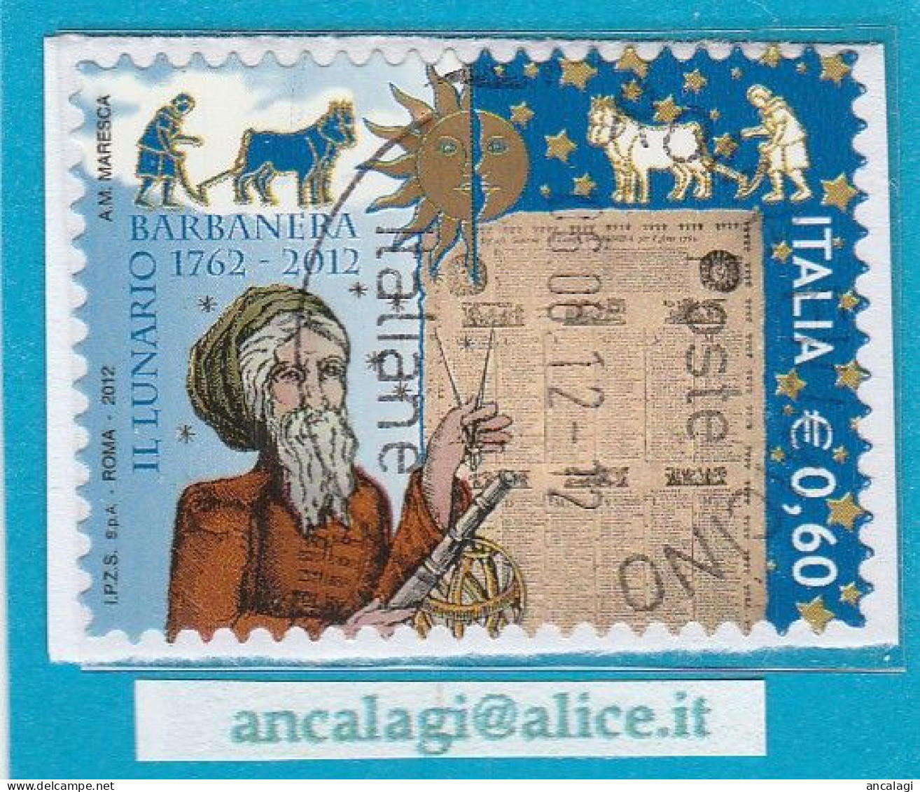 USATI ITALIA 2012 - Ref.1209 "LUNARIO BARBANERA" 1 Val. - - 2011-20: Used