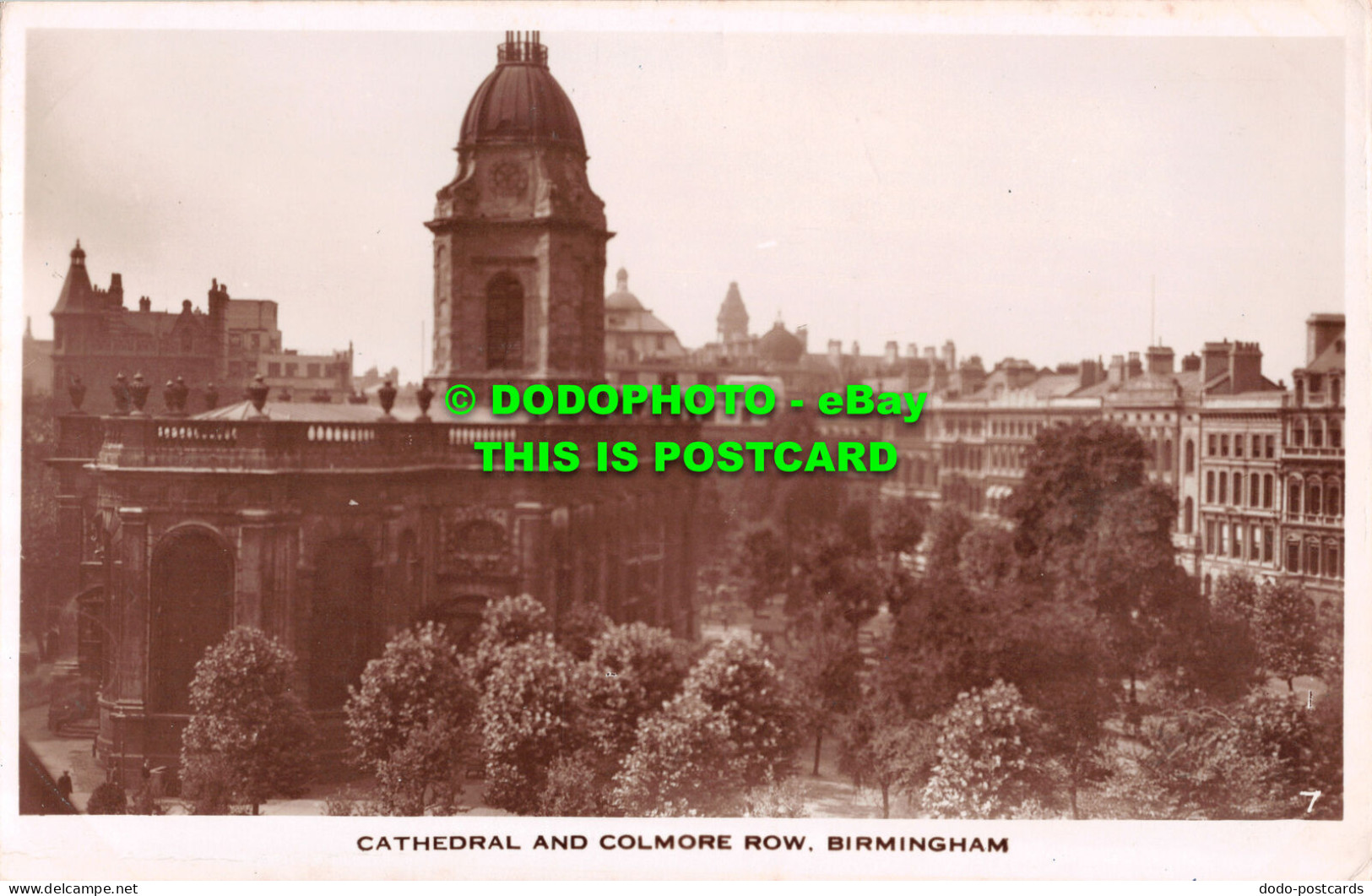 R506856 Cathedral And Colmore Row. Birmingham. 7. Photocraft. L. W. Lewis. RP - Welt