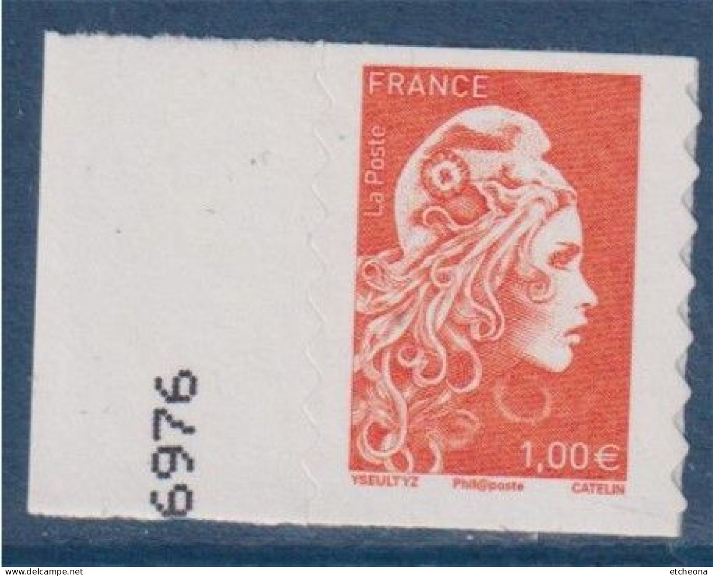 Marianne L'Engagée 2018 Orange 1.00€ N°1600 Adhésif Neuf Avec Bord De Feuille Yseult YZ Catelin - 2018-2023 Marianne L'Engagée