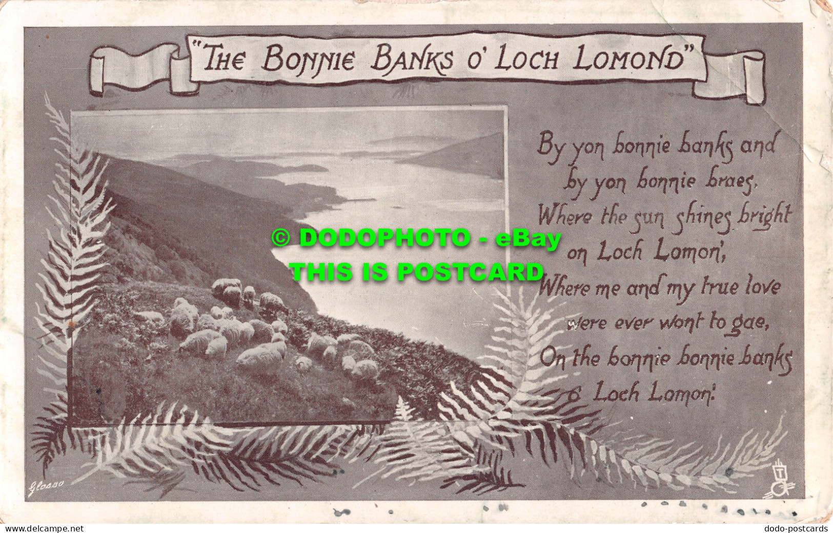 R507225 The Bonnie Banks O Loch Lomond. Scottish Songs. Tuck. Glosso. Series 557 - Welt