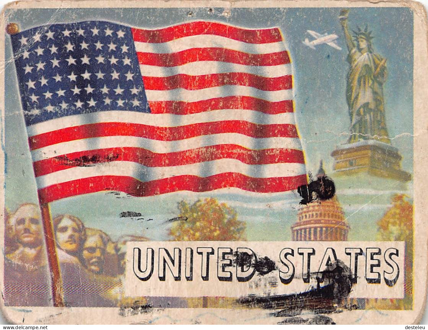 Flags Of The World Chromo - USA United States- 6.5 X 9.5 Cm - Autres & Non Classés