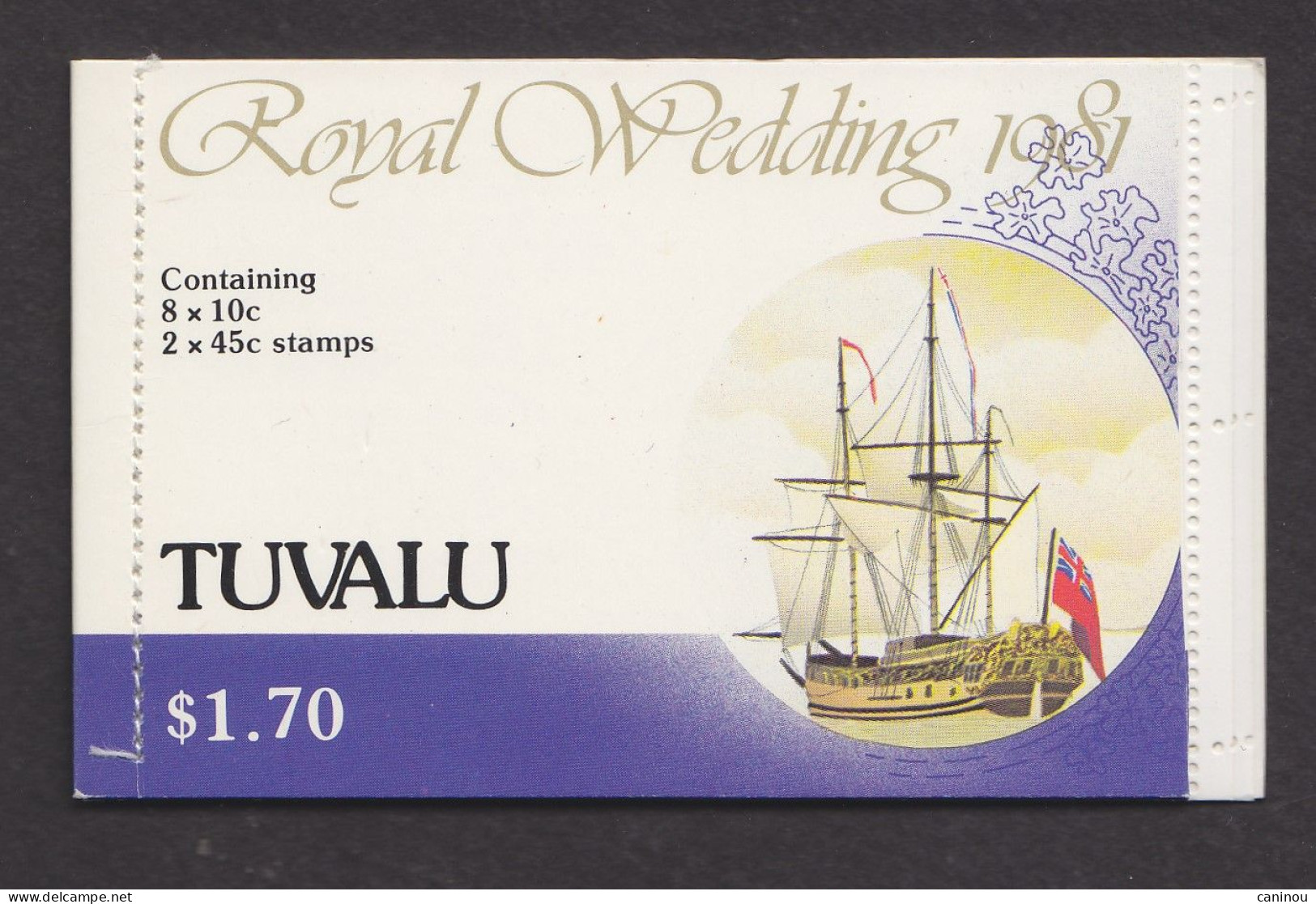 TUVALU CARNET  Y & T 155 158 MARIAGE CHARLES LADY DIANA 1981 NEUF - Tuvalu (fr. Elliceinseln)