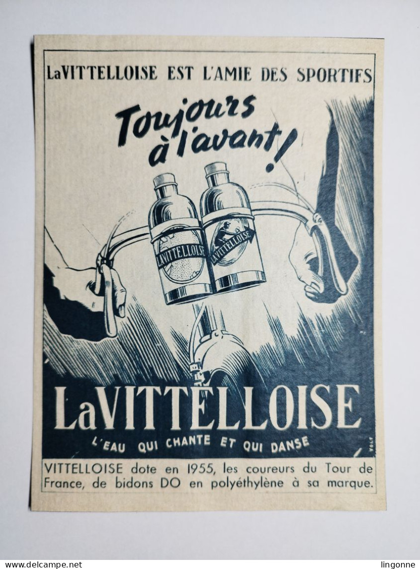 1952 Cartonnage Publicitaire La VITTELLOISE EST L'AMIE DES SPORTIFS Dote 1955 Les Coureurs Du TOUR DE FRANCE De BIDON DO - Advertising