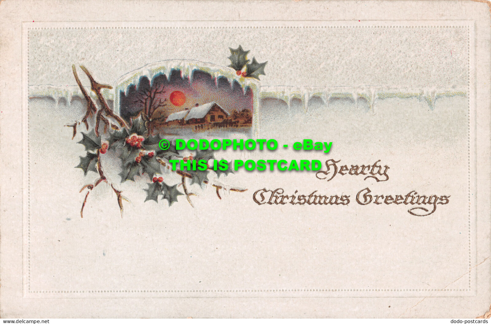 R507227 Hearty Christmas Greetings. House. 1920 - Welt