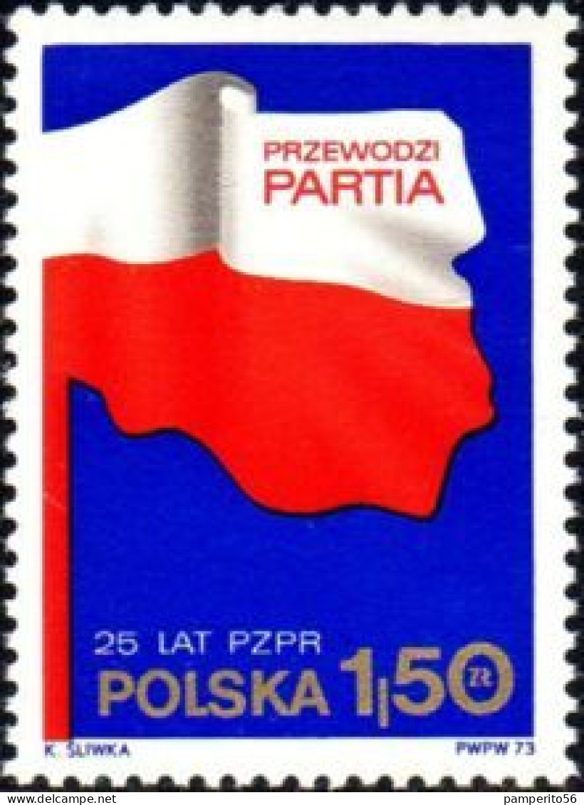 POLONIA - AÑO 1973 - XXV Aniversario Del Partido Unido De Los Trabajadores. - Usados - Gebruikt