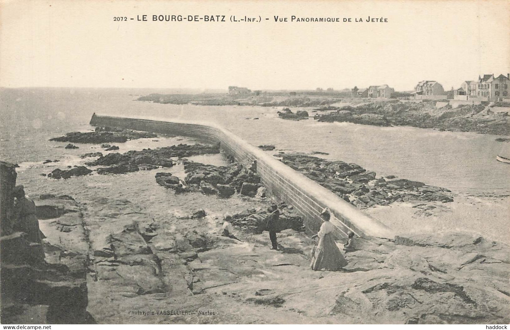 LE BOURG DE BATZ : VUE PANORAMIQUE DE LA JETEE - Batz-sur-Mer (Bourg De B.)