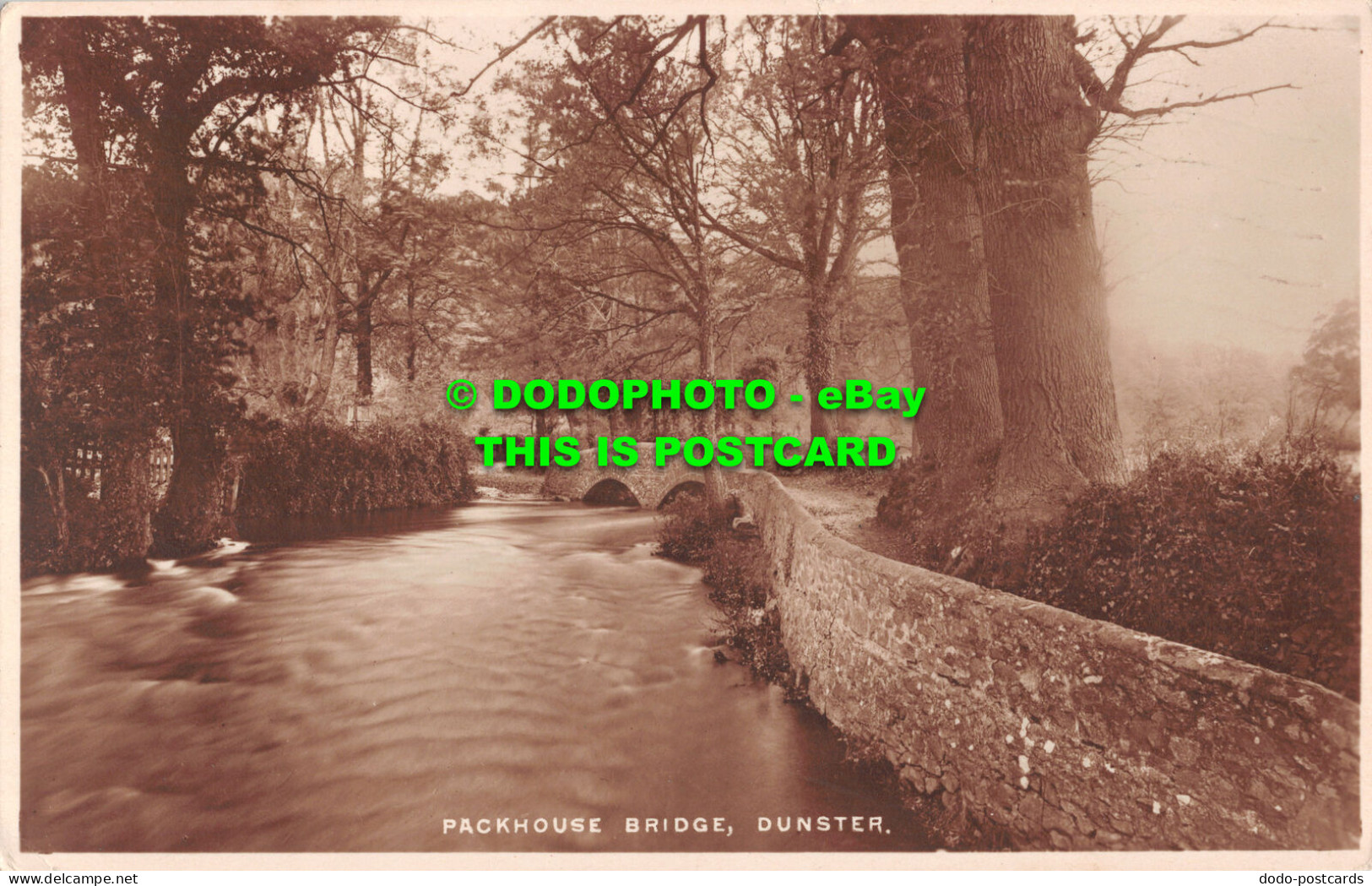 R506863 Packhouse Bridge. Dunster. Tuck. Real Photograph Postcard. 1930 - World