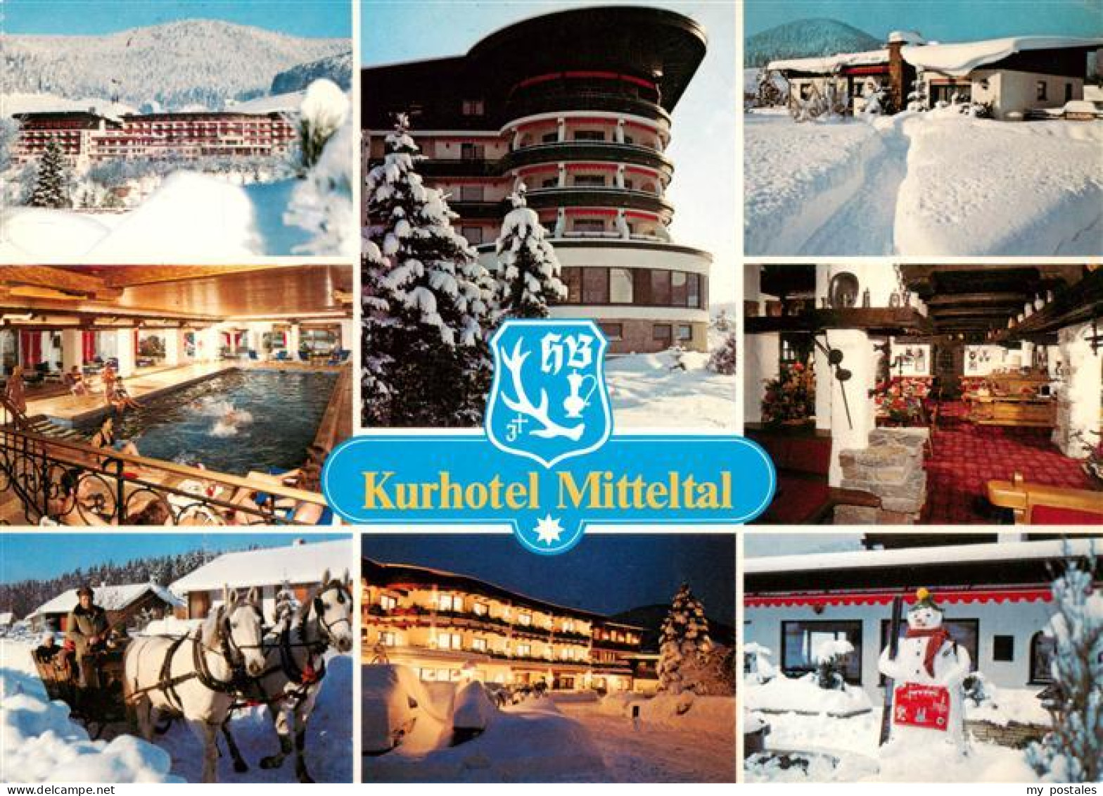 73885523 Mitteltal Schwarzwald Kurhotel Mitteltal Gastraeume Hallenbad Pferdesch - Baiersbronn