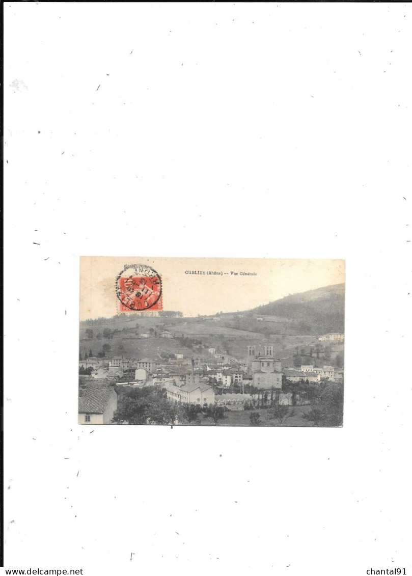 CARTE POSTALE 69 CUBLIZE VUE GENERALE VOYAGEE - Other & Unclassified