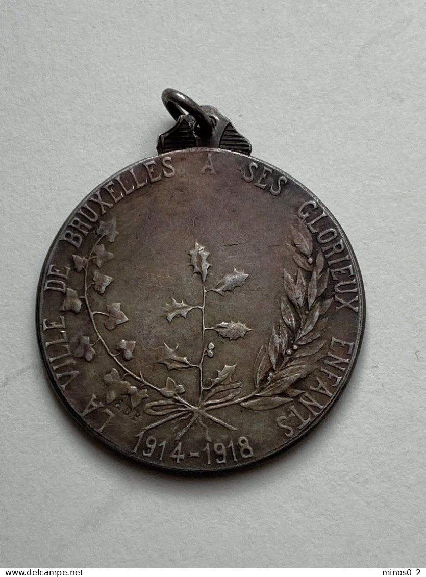 1914-1918  BRX à Ses Glorieux Enfants   E.J. Debremaecker Médaille - Otros & Sin Clasificación