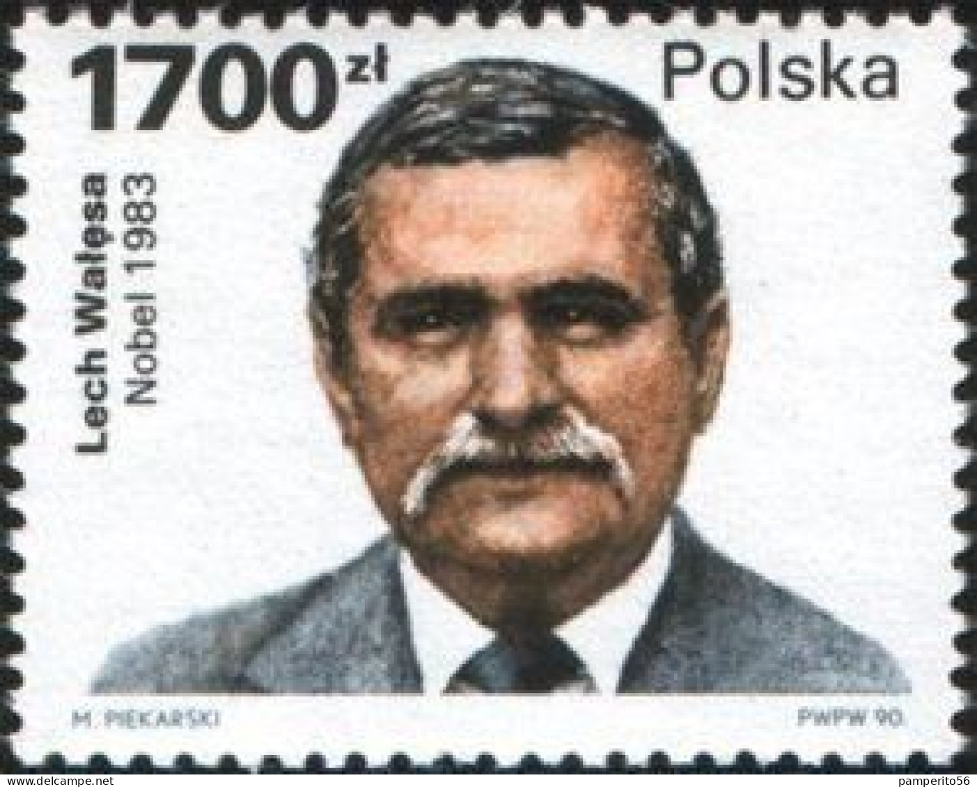 POLONIA - AÑO 1990 - Lech Walesa, Premio Nobel De La Paz 1.983 - Usados - Gebraucht