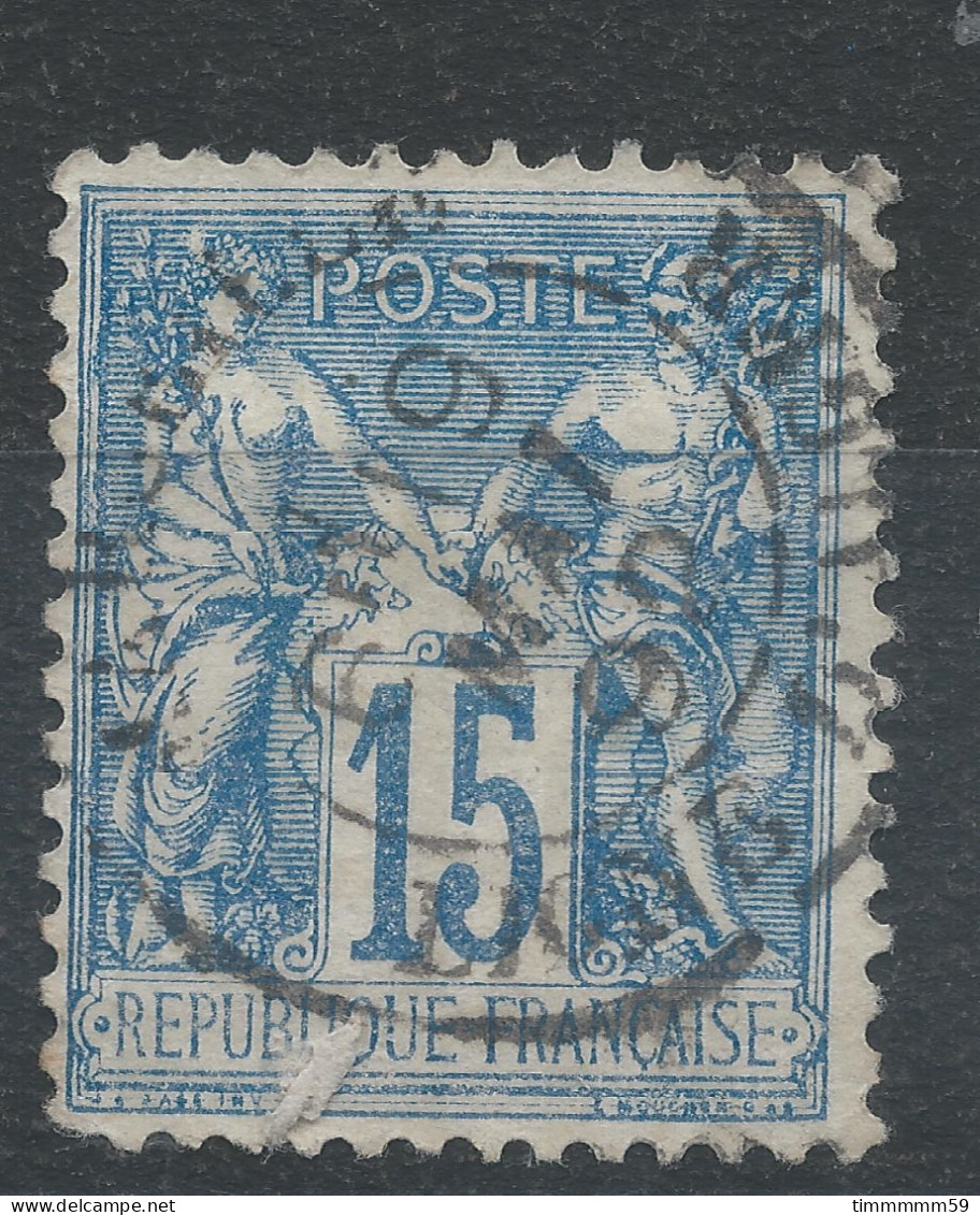 Lot N°82747   N°90, Oblitéré Cachet à Date De MARSEILLE "LIGNE D'ANGER" - 1876-1898 Sage (Type II)