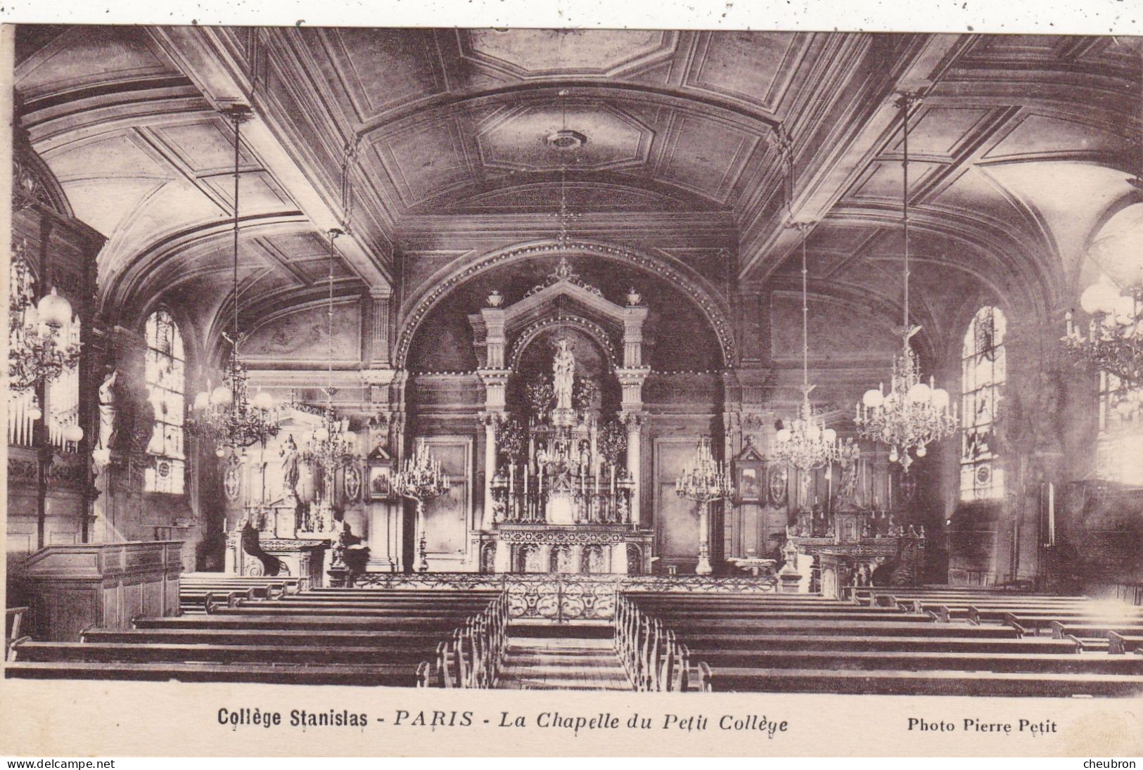 PARIS.6ème. CPA..COLLEGE STANISLAS .RUE NOTRE DAME DES CHAMPS. " LA CHAPELLE DU PETIT COLLEGE ". - Enseignement, Ecoles Et Universités