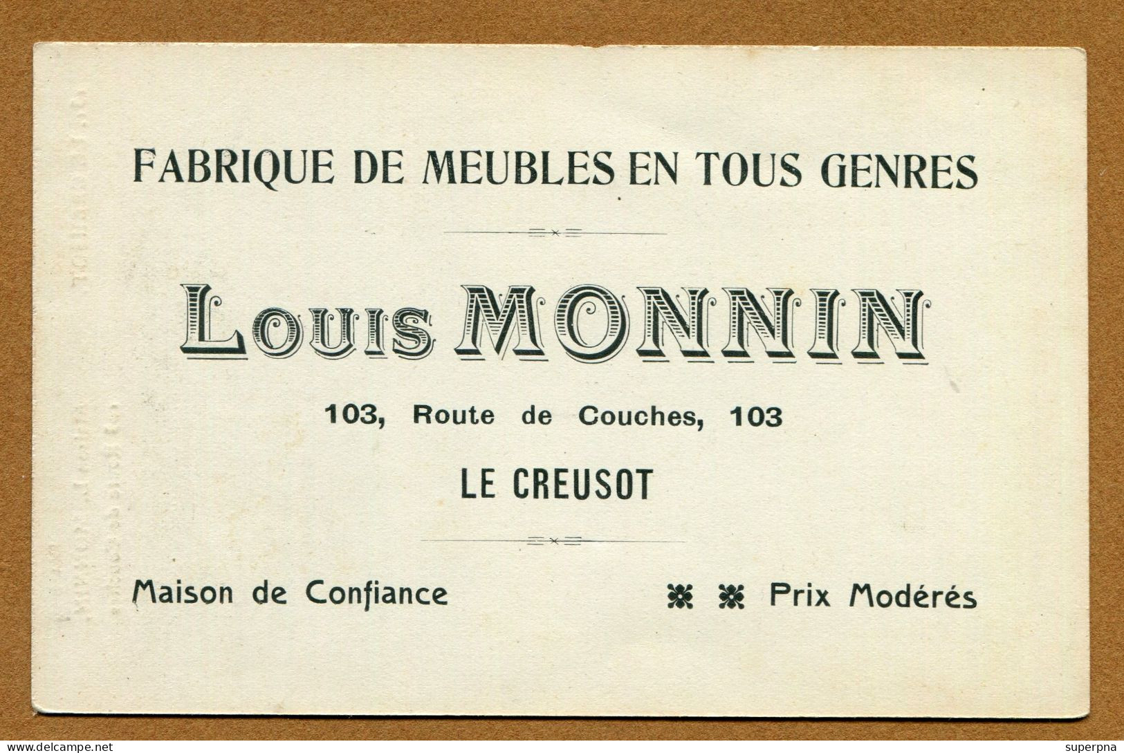 LE CREUSOT  (71) : " Maison L. MONNIN, 103 Route De Couches " - Le Creusot