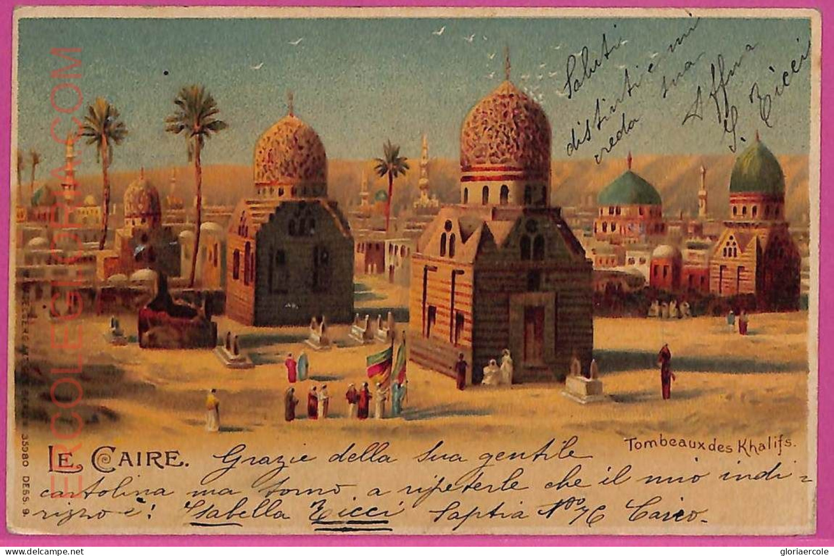 Ag3012 - EGYPT - VINTAGE POSTCARD - Cairo - 1908 - Kairo