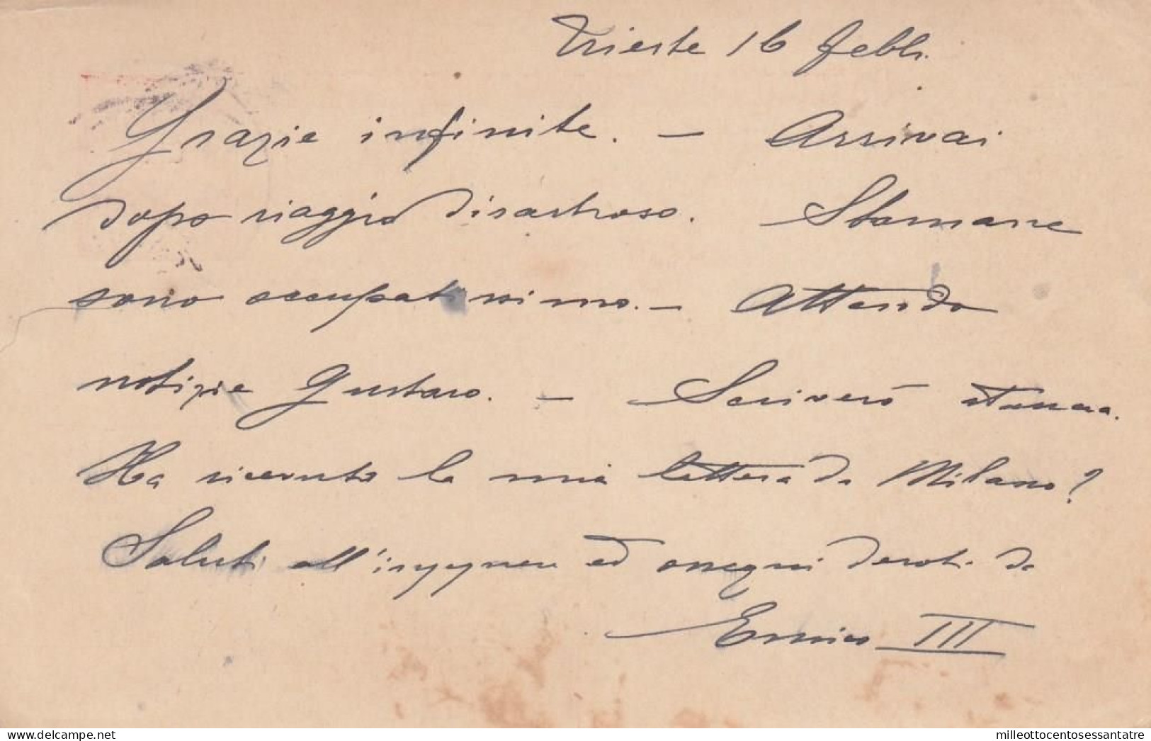 1793  - VENEZIA GIULIA - Cartolina Postale Italiana Da Cent.10 Rosso Del 1916 Da Trieste A Roma - Stamped Stationery