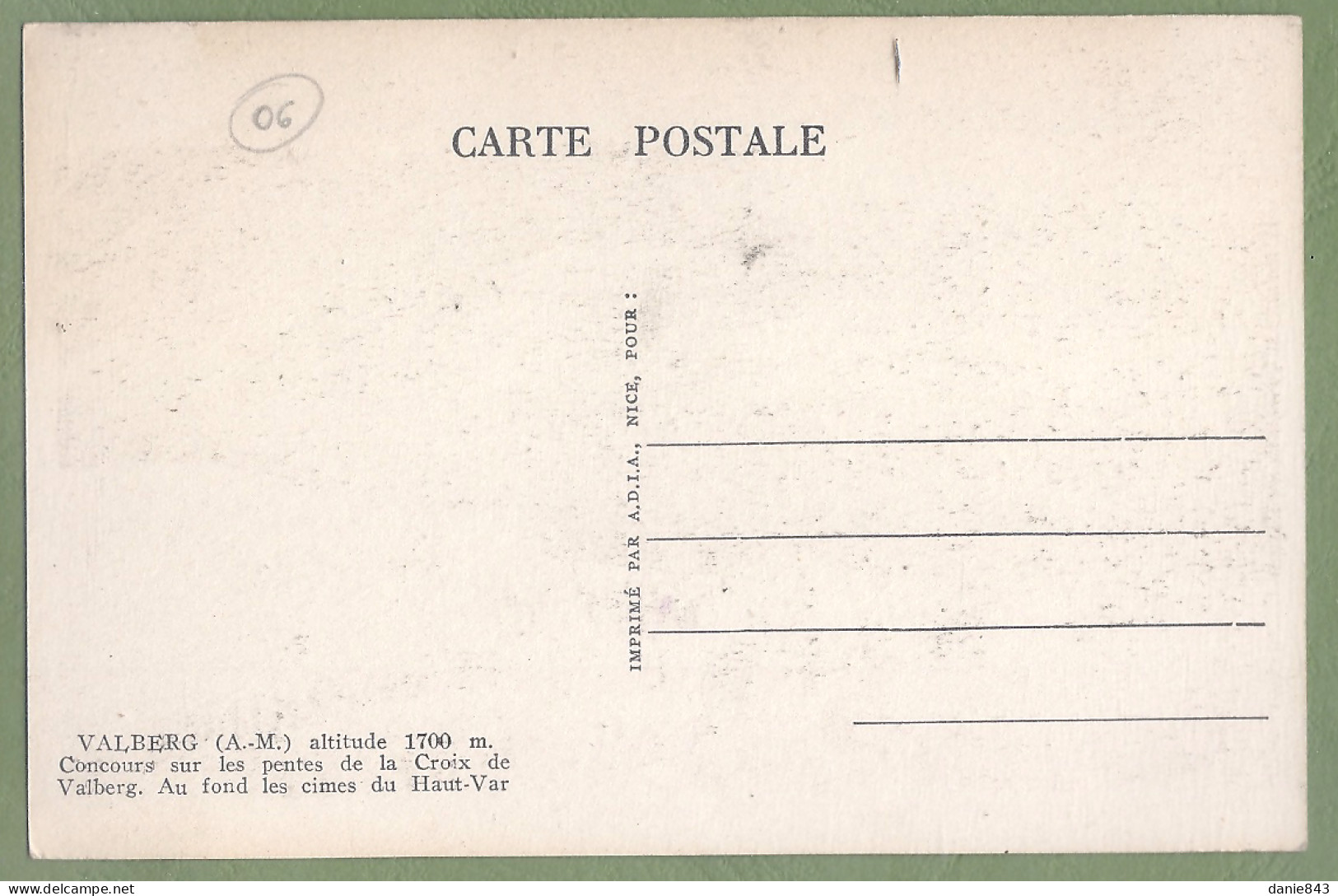 CPA  - ALPES MARITIMES - VALBERG - CONCOURS SUR LES PENTES DE LA CROIX - Animation D'arrière Plan, Skieurs - Sonstige & Ohne Zuordnung