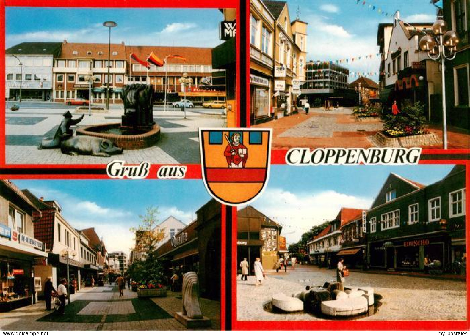 73885423 Cloppenburg Motive Stadtzentrum Brunnen Fussgaengerzone Cloppenburg - Cloppenburg